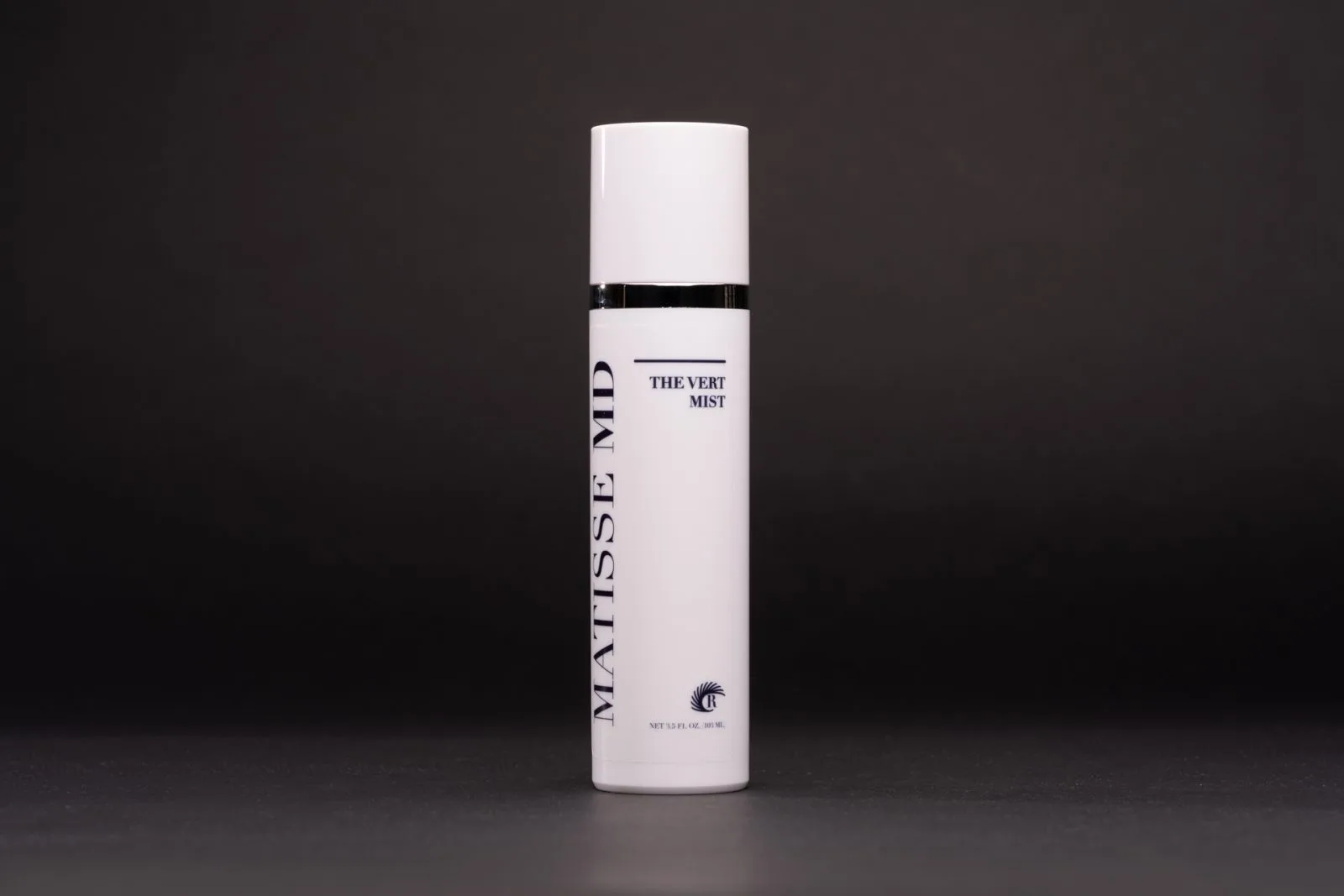 Matisse MD The Vert Mist skincare product bottle against dark background